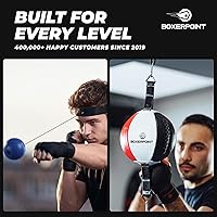 Vista 8 de Bolsa Boxerpoint para Boxeo - Bolsas de Boxeo Premium - Cuero PU Duradero y Cordones Ajustables Bolsa de Boxeo de Doble Extremo, Bolsas de Velocidad