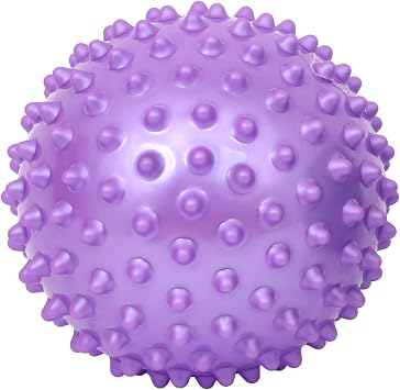 Fun and Function Spiky Tactile Balls Bumpy, Textured, Tactile Sensory Balls for Kids Ages 3+ 8 Inch Purple