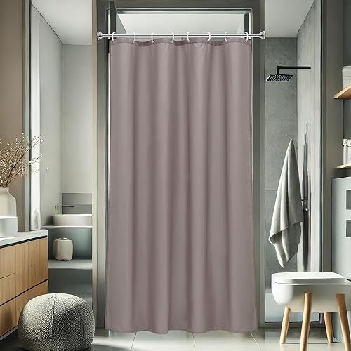 Miniatura 29 de AooHome - Forro para cortina de ducha, Tela, Gris claro Gris claro,Azul,Chocolate,Gris Oscuro,Azul marino,Beige Sólido,Blanco
