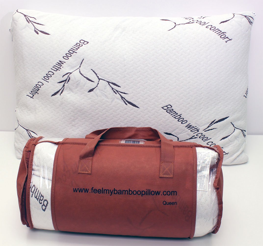 Buy Bamboo Pillow with Cool Comfort Queen by Feel My bamboo pillow