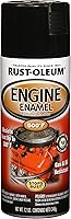Vista 1 de Rust-Oleum 248932 Pintura en aerosol de esmalte para motor, 12 onzas, negro brillante