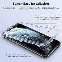 Vista 3 de UNBREAKcable Protector de pantalla para iPhone XS Max y iPhone 11 Pro Max, 2 unidades, vidrio templado 2.5D para iPhone XS Max/11 Pro Max