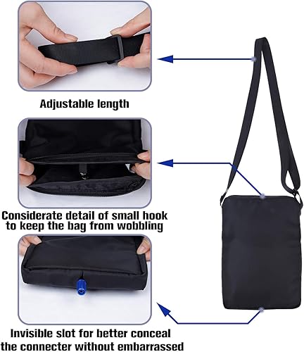 Miniatura 5 de Soporte para bolsa de catéter, soporte para bolsa de nefrostomía con cremallera y correa ajustable, seguro y discreto para usuarios de urostomía y