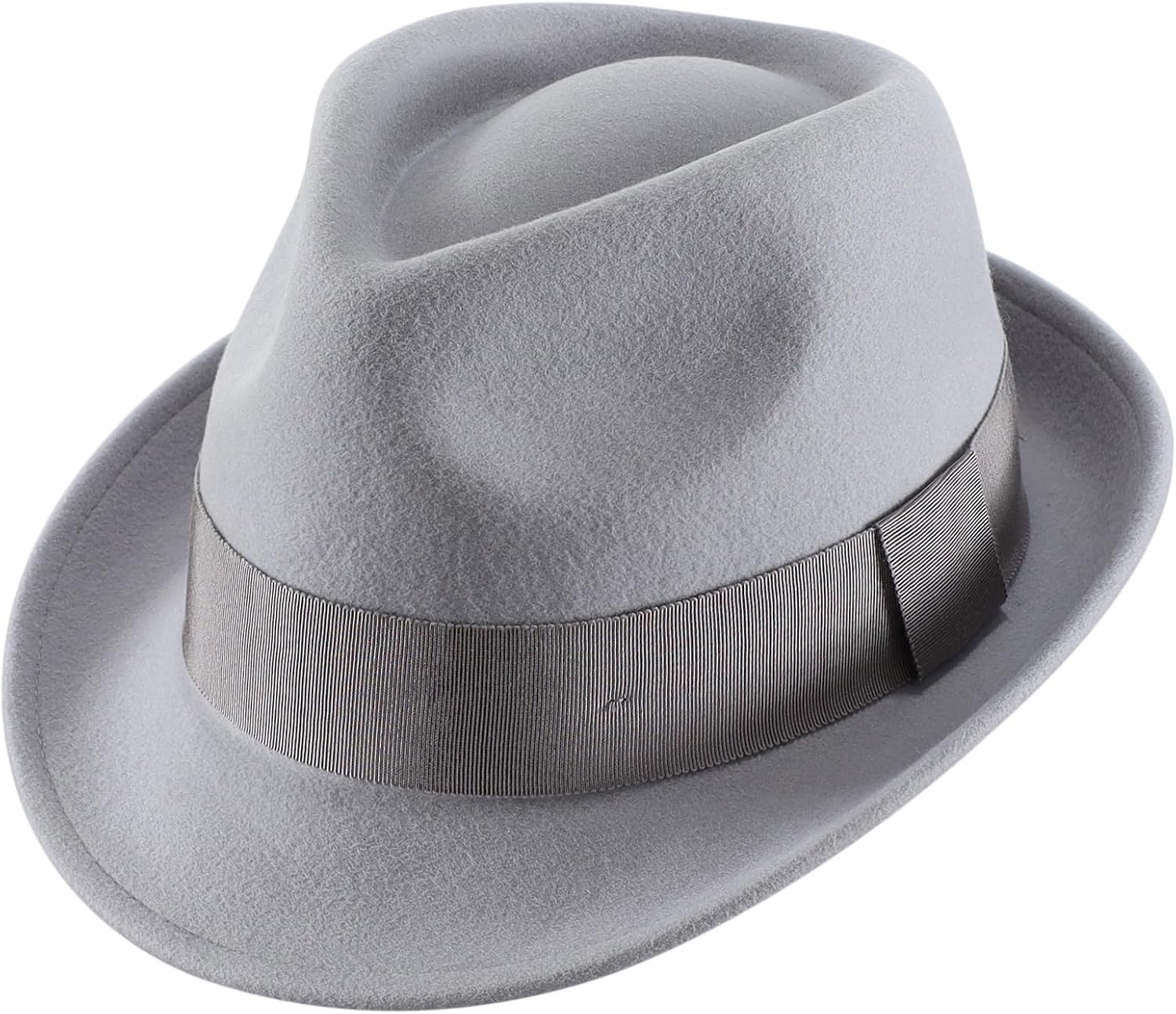 Home Prefer Men's Wool Felt Winter Hat Short Brim Fedora Hat