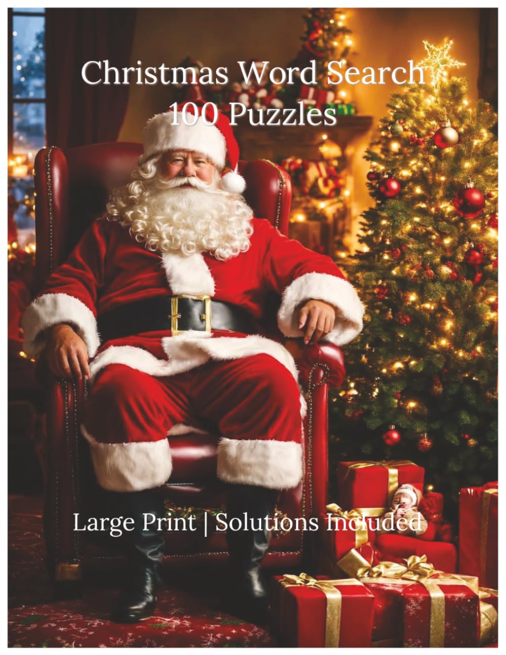 Christmas Word Search: 100 Large Print Puzzles for Adults and Seniors | Santa, Reindeer, Carols, Traditions and More