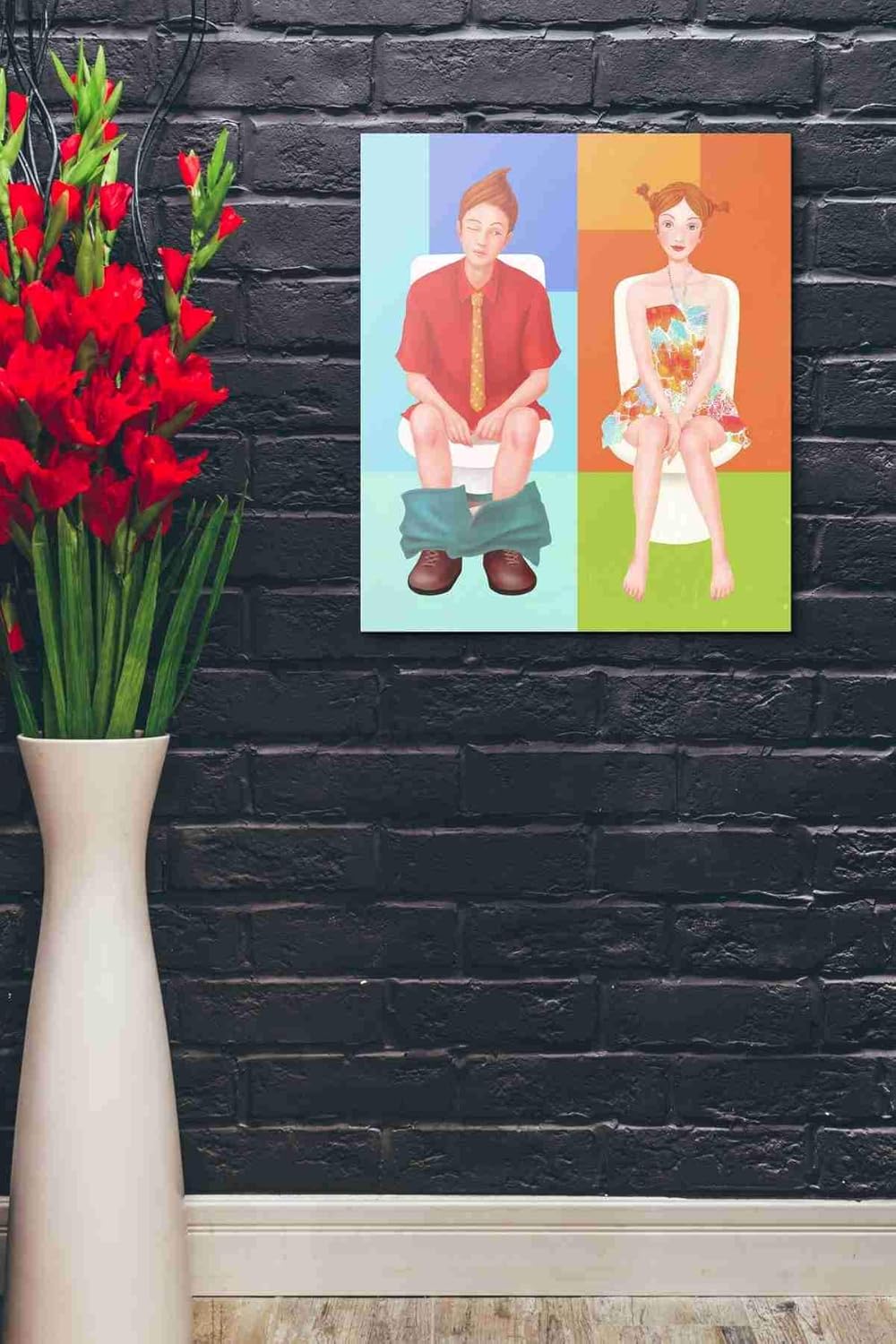 Epic Graffiti 'Boy Meets Girl' by Sai Tamiya, Canvas Wall Art, 20"x24"