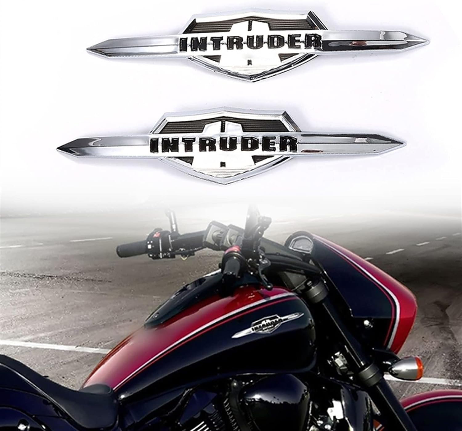 Motorcycle Stickers Gas Tank Emblem Badge Fuel Tank Decals for Suzuki Intruder VL400 VL800 LC1500