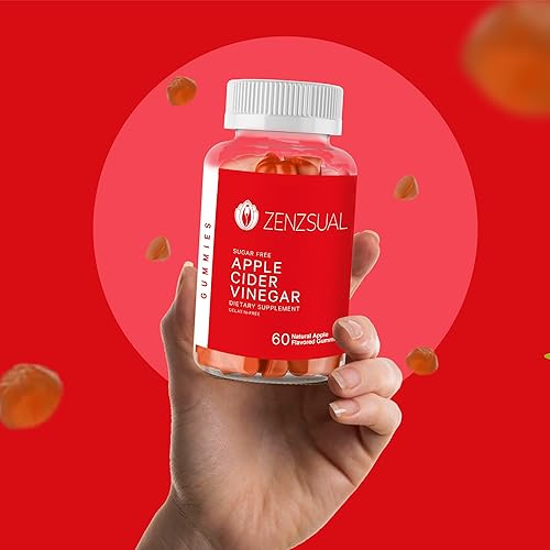 Miniatura 6 de Zenzsual Gomitas de vinagre de sidra de manzana, apoyo digestivo, metabolismo y salud inmunológica, aumenta la energía, gomitas ACV con VIT B12,