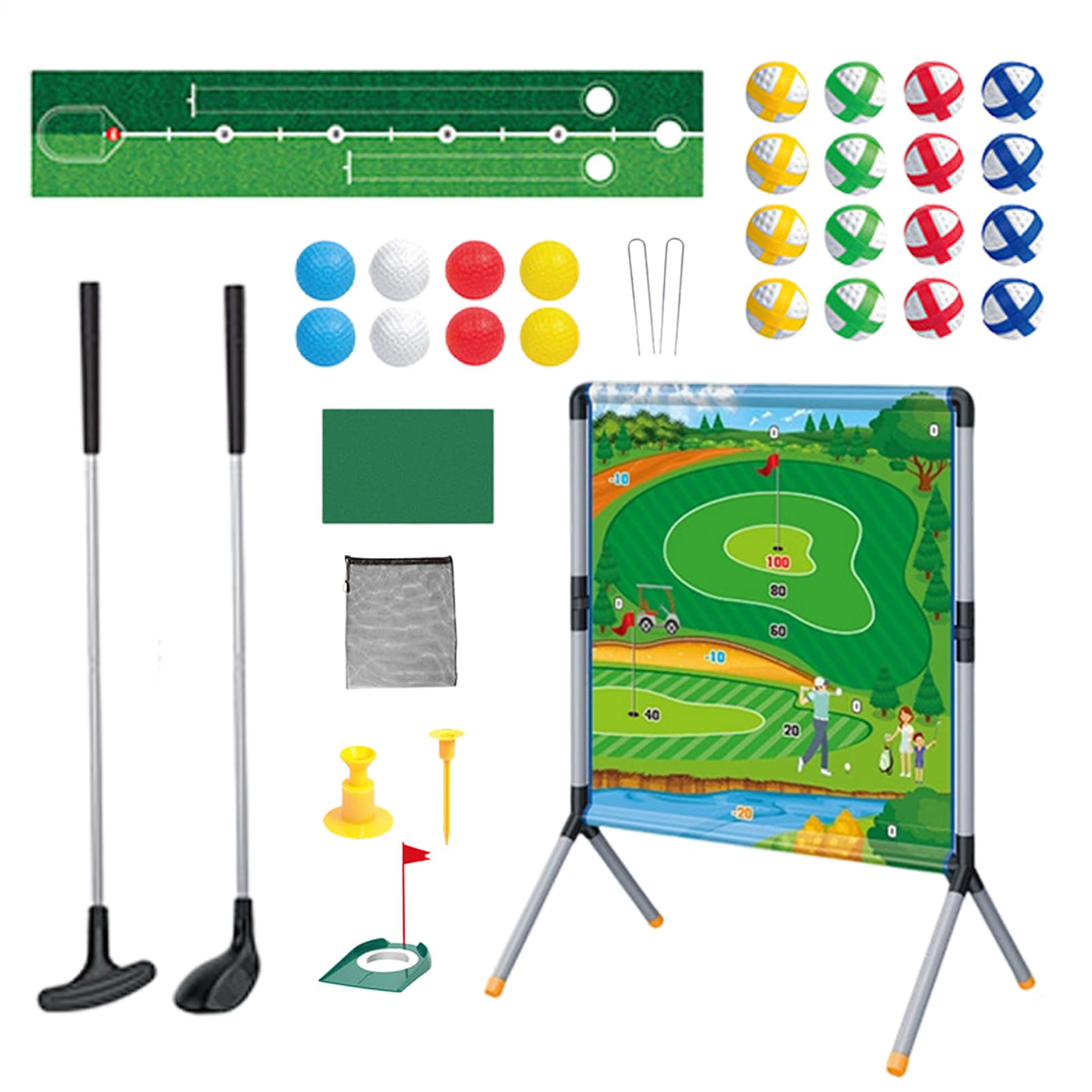 Gra w Chipowanie Golfowe Pomoc Treningowa Akcesoriów Na Polu Golfowym | Golfowe Zestawy Treningowe Do Chippingu Dla Golfistów Rowerzystów Mężczyzn Kobiet Chłopców Dziewcząt Młodzieży