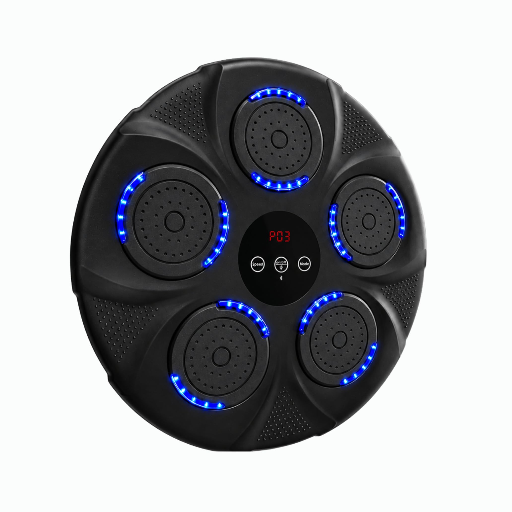 DRUMSTONE (Genz Luxurious 5 Years Warranty) Smart Bluetooth Music Boxing Machine, Wall-Mounted Digital Punching Trainer with LED Lights, Agility & Reflex Training Equipment for Home Workout Black-image-22