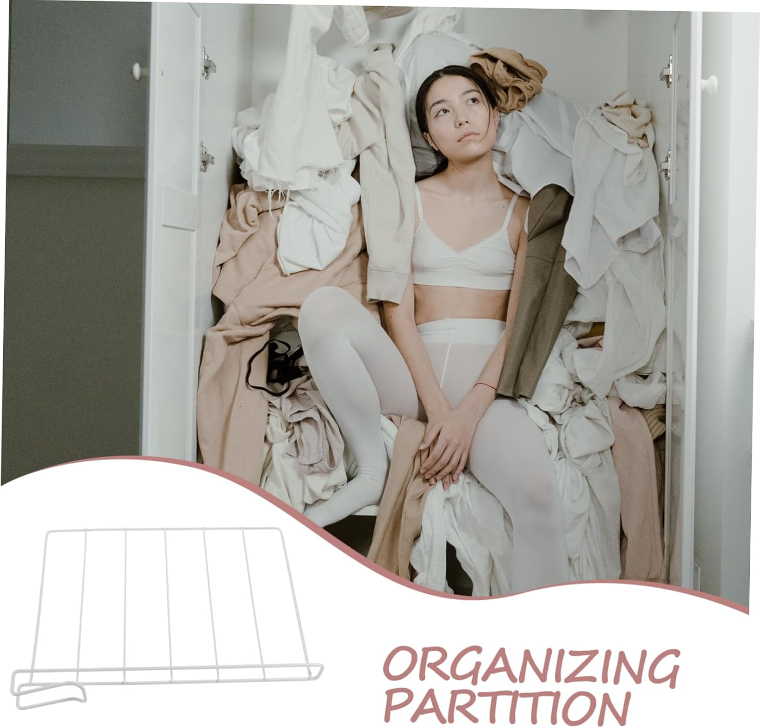 3pcs Elegant Iron Clothes Iron Dividers Wardrobe Partition Closet Organizers for Shelves