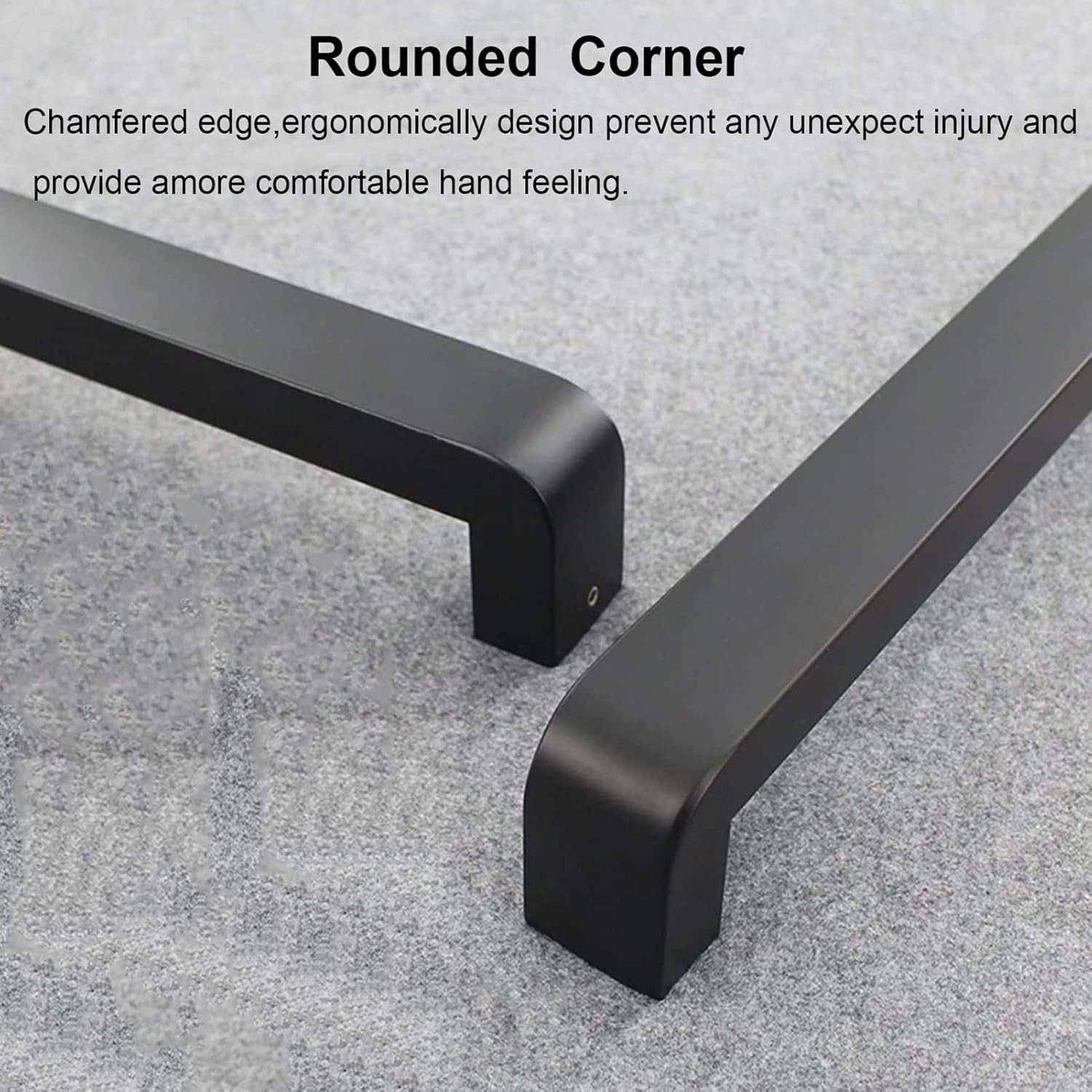 Modern Commercial Entryway Door Handle,Modern 304 Stainless Steel Door Handle Sliding Glass Barn/Shower Door Handle Interior Exterior Door Hardware Accessories -Black /50cm