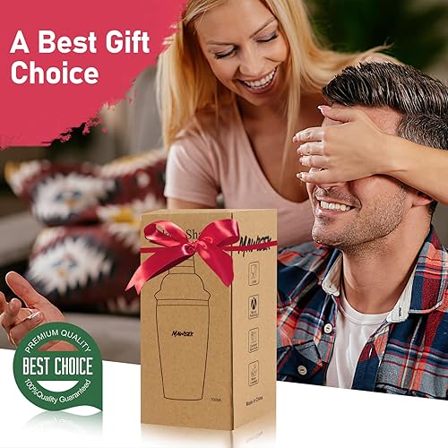 Miniatura 7 de Coctelera de 23 onzas, coctelera de Martini, barra agitadora de bebidas, herramientas con colador integrado para camarero, mezclador profesional de