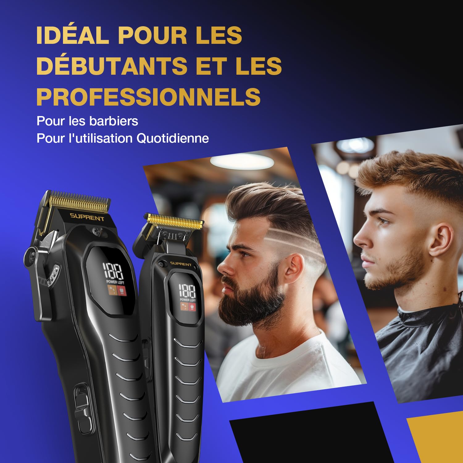 SUPRENT Tondeuse Cheveux Hommes Professionnelle-Tondeuse à Cheveux Sans Fil
