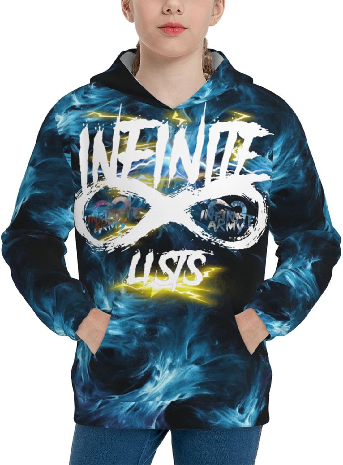 Youth Hoodie With Pocket Soft And Breathable Sweatshirt For Daily Home