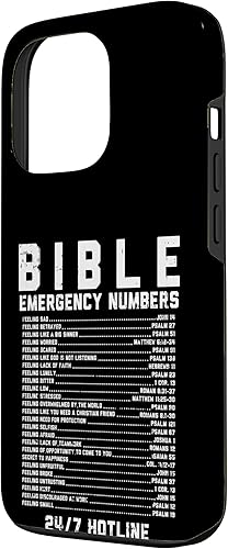 Miniatura 20 de Funda de regalo cristiana para iPhone 11 con números de emergencia bíblica, versículo de Dios Jesús, fe