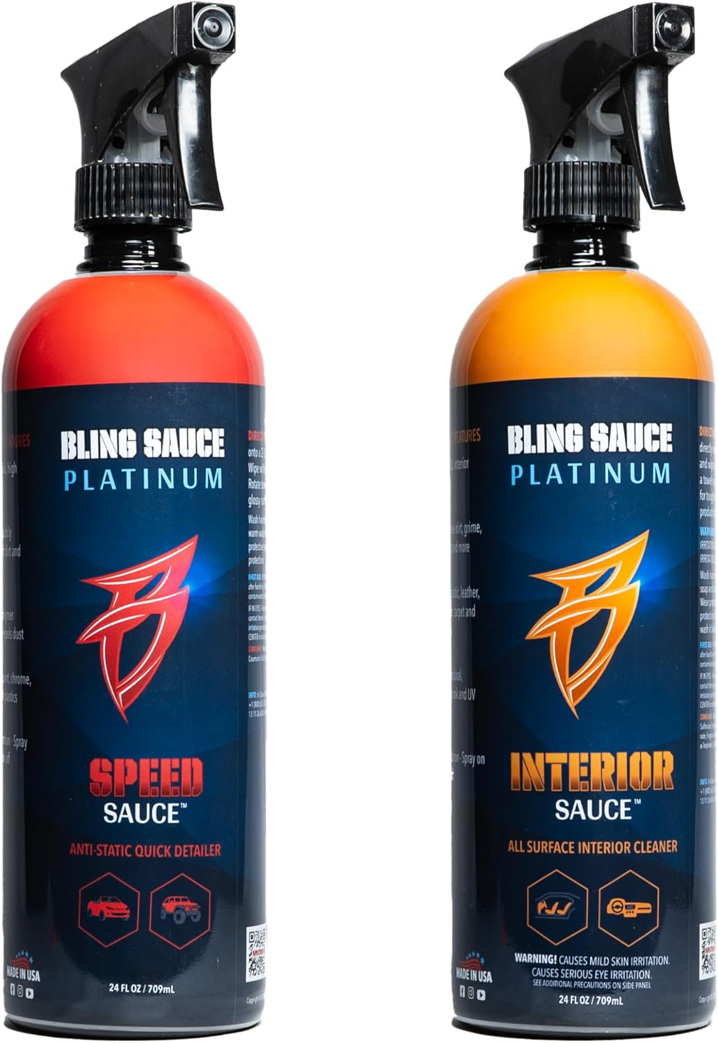 Bling Sauce Quick Clean Automotive Bundle, Includes Speed Sauce and Interior Sauce
