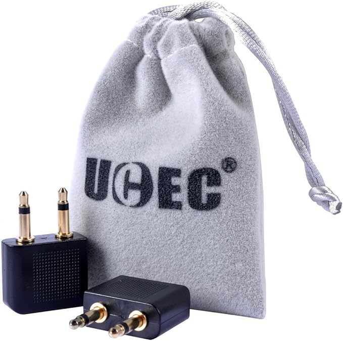 UCEC Airplane Headphone Adapter, 3.5mm Airplane Adapter for Headphones