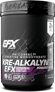 EFX Sports Kre-Alkalyn EFX Powder | pH Correct Creatine Monohydrate Powder Supplement | Strength, Muscle Growth & Performance | 200 Servings (Blue Frost)