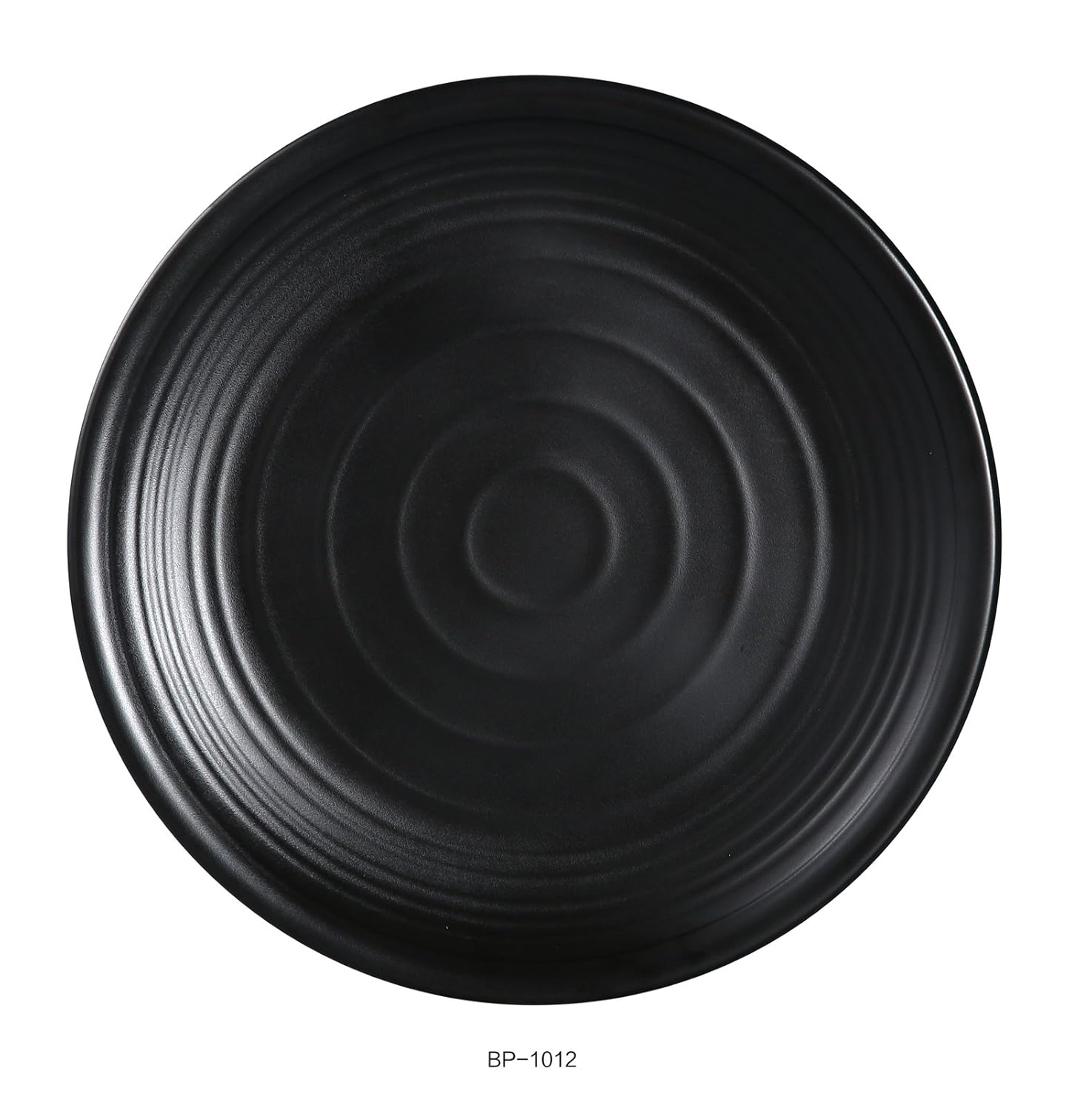 Yanco Asian Style Black Pearl Melamine with Matting Surface 12" ROUND PLATE box of 12