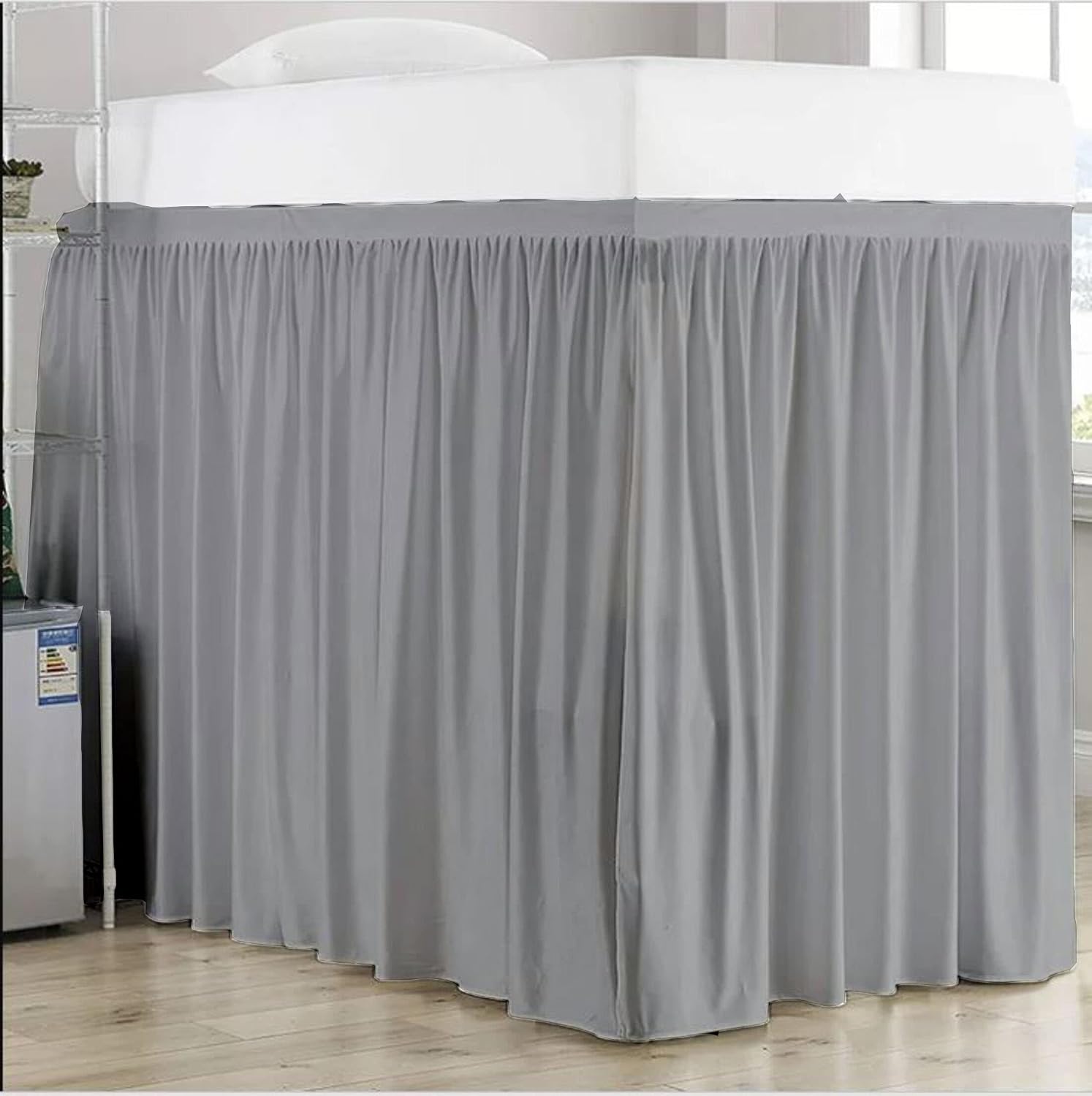 Dorm Room Bed Skirt-Dorm Bed Skirt,Extended Dorm Bed Skirt-Long Bed Skirt Dorm-Extra Long Dorm Room Bed Skirt-College Dorm Bed Skirt,100% Microfiber-Light Grey Solid -Twin-XL/36''Drop