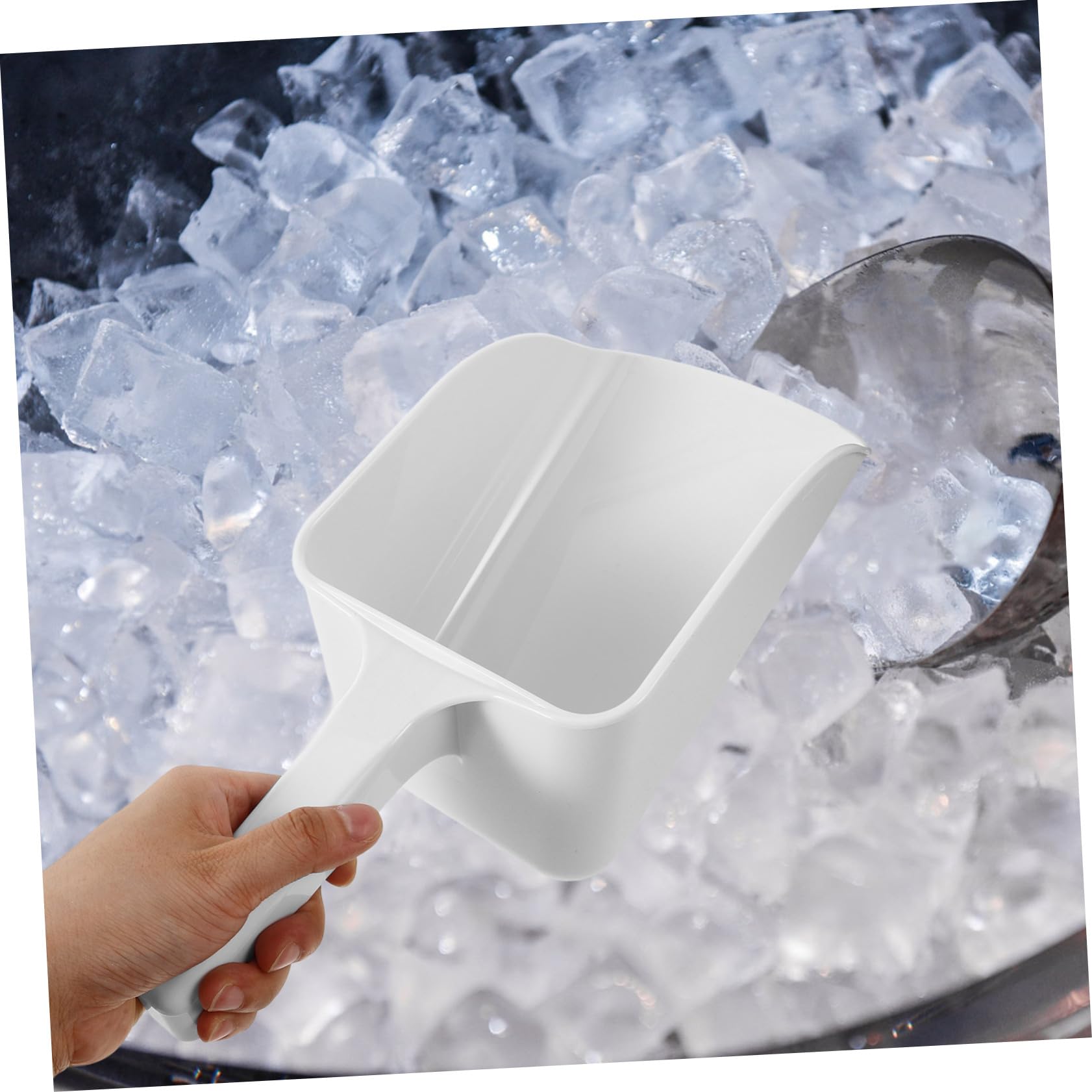 PRETYZOOM Cuchara para Hielo Abs Cuchara para Granos Ergonómica Blanco para Restaurantes y Bares