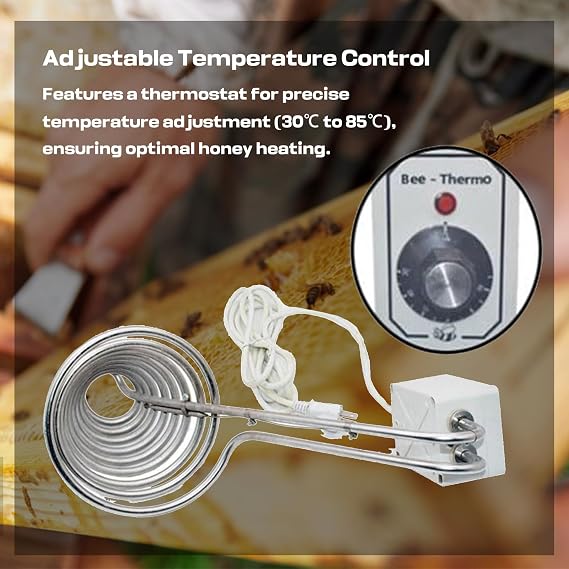 Stainless Steel Honey Melter with Thermostat Honey Heater to Filter Honey Crystallized Honey Extractor Beekeeping Equipment