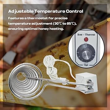 Stainless Steel Honey Melter with Thermostat Honey Heater to Filter Honey Crystallized Honey Extractor Beekeeping Equipment