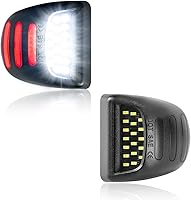 Vista 9 de Luz LED para placa de matrícula compatible con Cadillac Escalade Chevy Silverado 1500 2500 Suburban Tahoe Tag Light GMC Sierra 1500 2500 3500