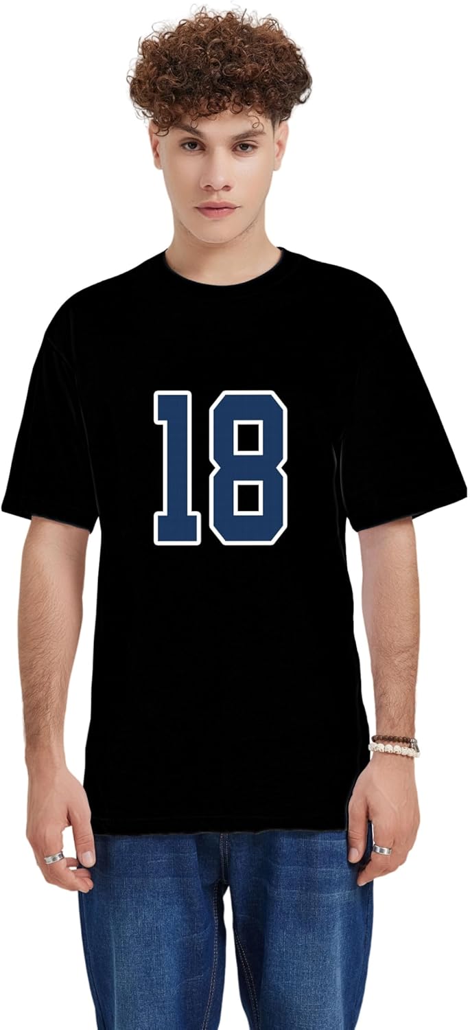 Custom Football T-Shirt No Brand/Logos 100% Cotton for Mens/Womens/Kid - Image 2