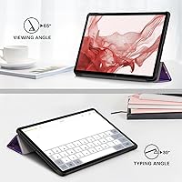 Vista 3 de Funda para Galaxy Tab S9 de 11 pulgadas, versión 2023, ligera, delgada, cubierta de soporte para SM-X710/716B/718U con función de apagado