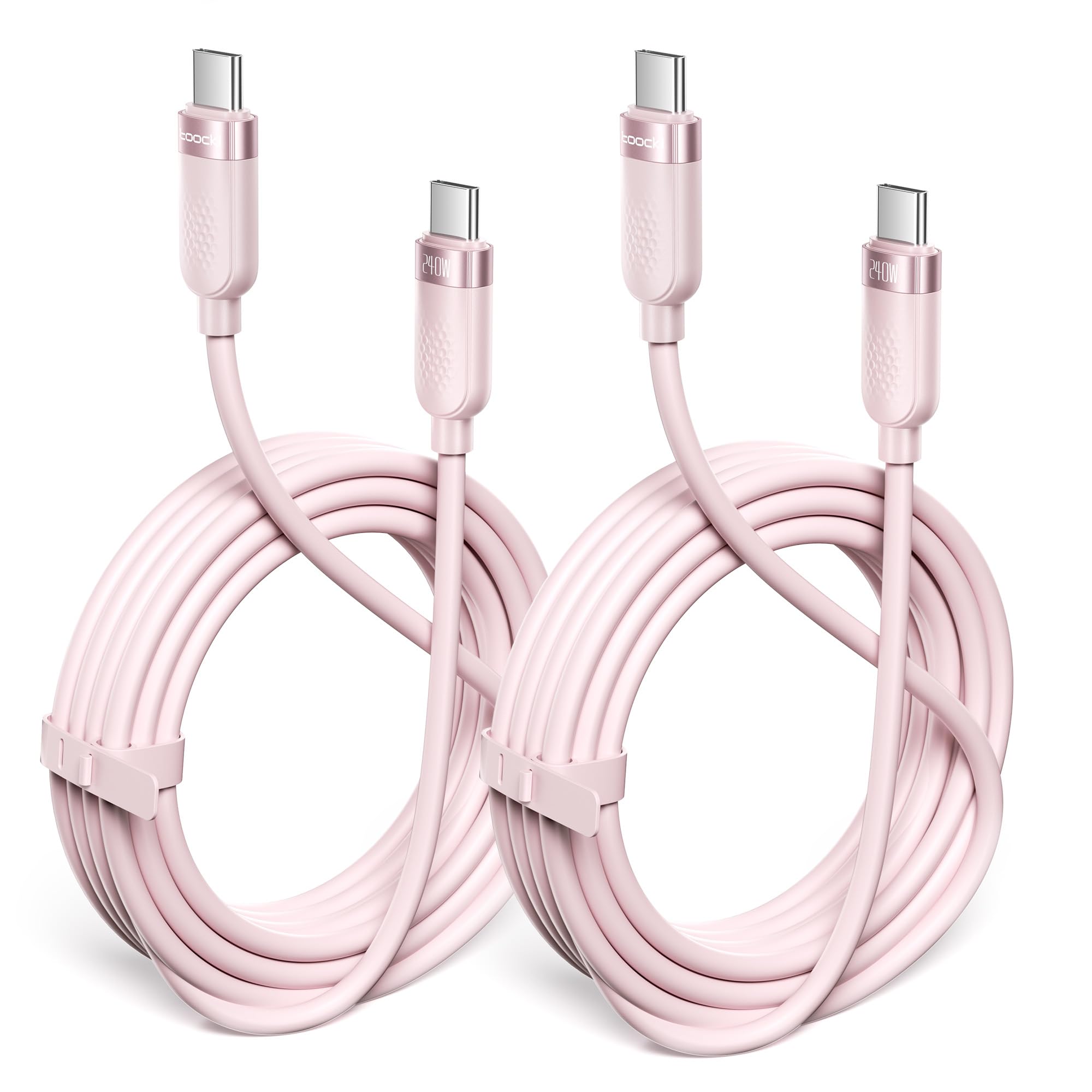 toocki 240W USB C cable de silicona cable de carga rápida | Carga Rápida PD3.1, Cable Tipo C de Silicona para iPhone 17 Pro Max/Galaxy S25/S24/MacBook Pro/iPad, Ideal para Casa/Oficina