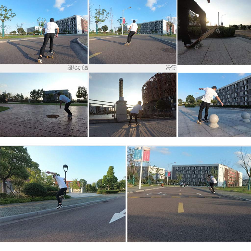 Tabla De Skate Tabla De Skate Corta Tabla De Skate Profesional Tabla De Patinaje Tabla De Skate De 29 Pulgadas - Suspensión Elástica De Poliuretano De Alta Resistencia Patada Doble De 4 Ruedas, Adec
