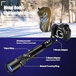 JINTU 1000mm f/8 Telephoto Lens Manual Focus for Canon EOS EF Mount T7 T7i T6 T6i T5 400D 4000D 2000D 1200D 90D 80D 60D 700D 70D 60D 5D IV III 6D 750D 650D 550D SLR Cameras