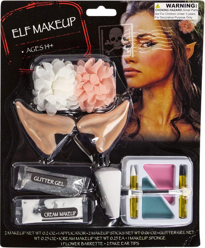 PRIMEDEALS Makeup Kits Halloween 4 Assorted Vampire/Zombie/Elf/Unicorn Age 14+ Blister Card (Makeup Kits 4 Assorted Zombie/Unicorn/ELF/Vampire)