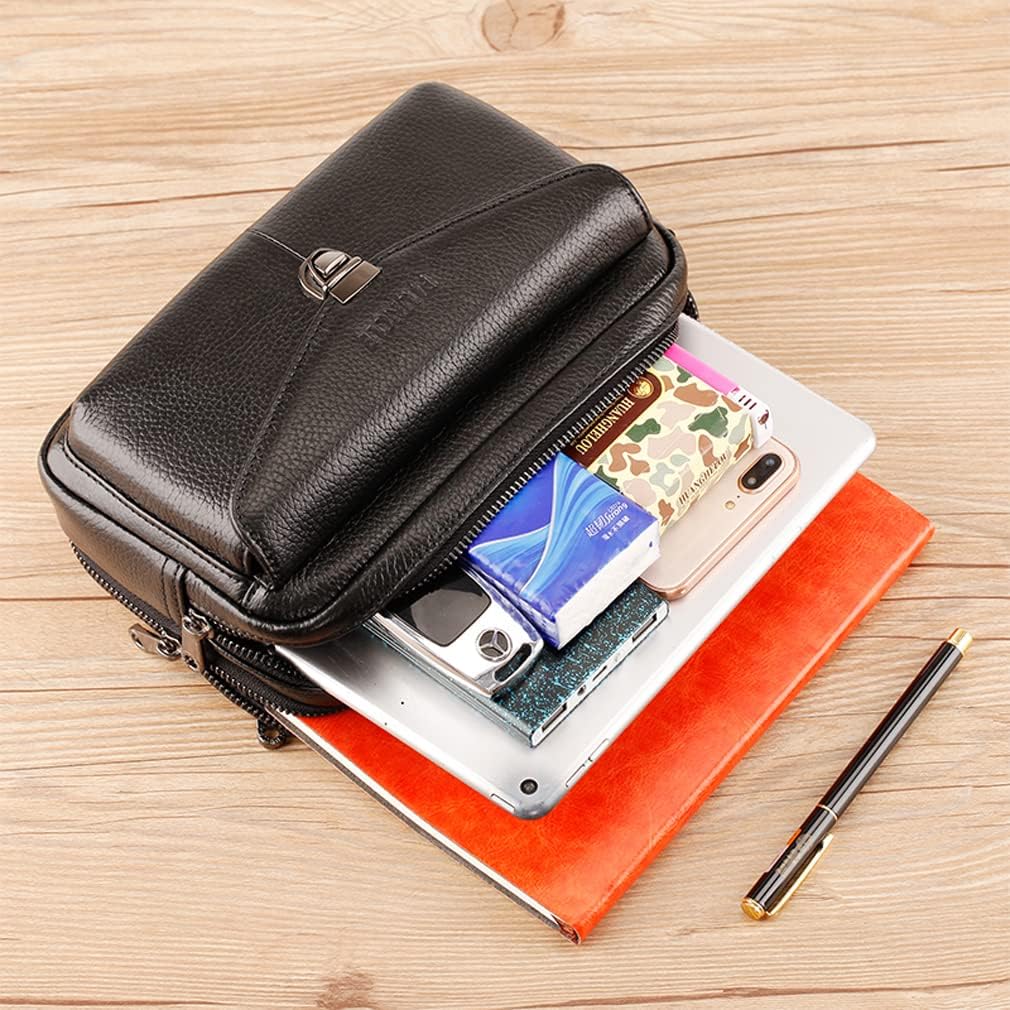 Leather Clutch Purse Wallet Men Wrist Bag