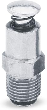 Lumax LX-1422 Silver 1/8" NPT Male Air Bleeder Valve, Maximum Protection Against Rust and Corrosion