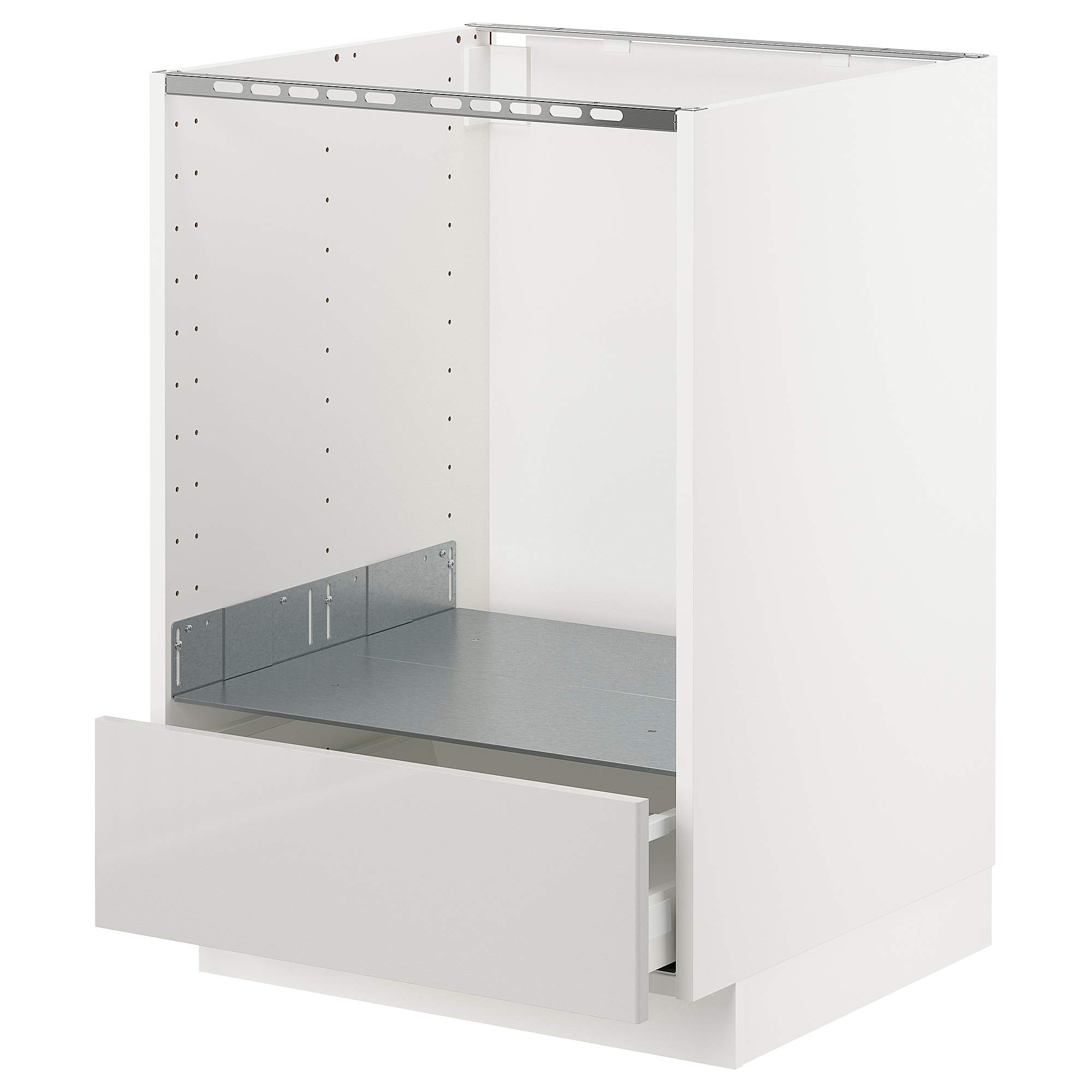 Meuble bas pour four METOD MAXIMERA blanc et gris 60 cm