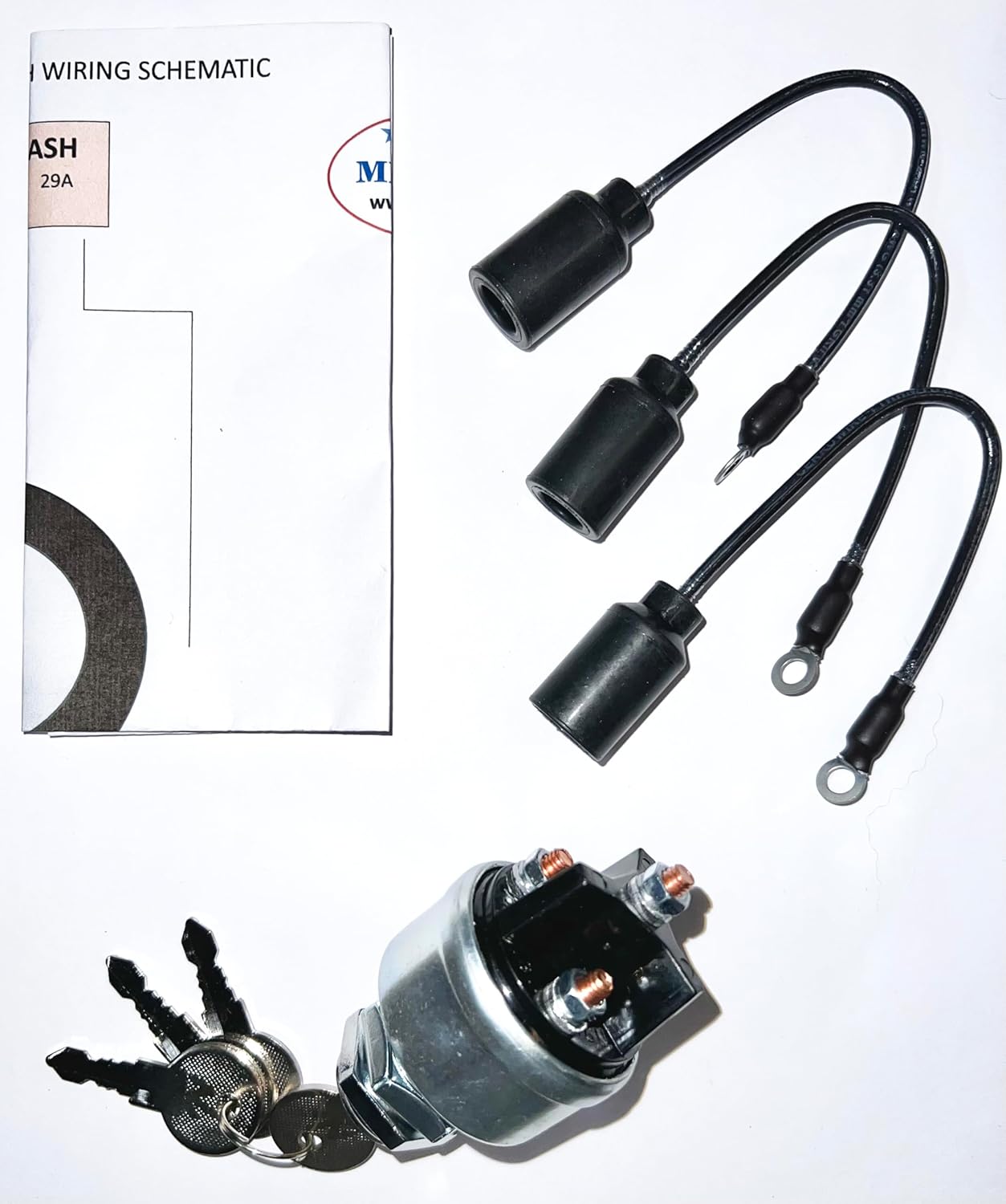Install Kit + Chrome Ignition Switch, fits Military Humvee M998