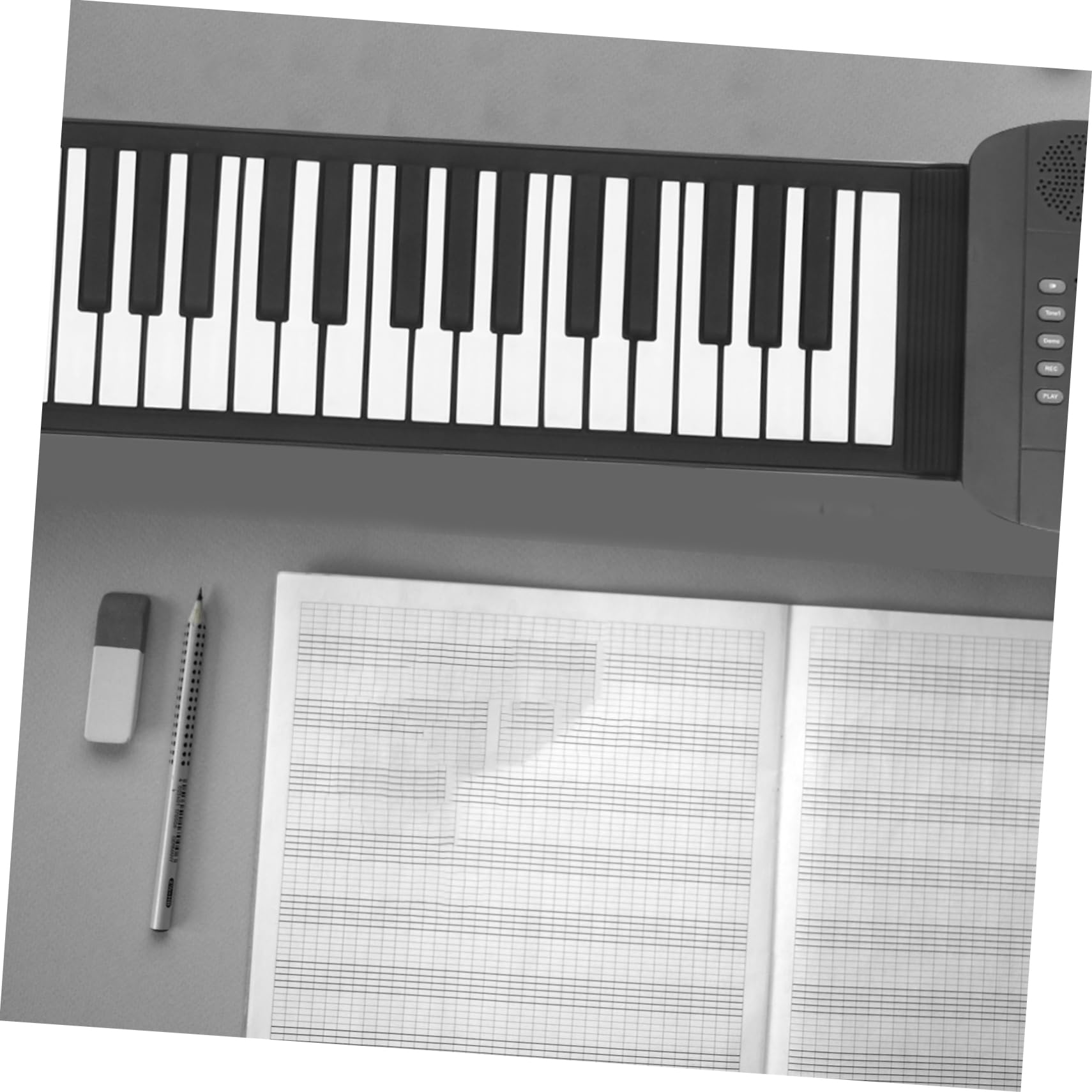 Pianoforte Nero a 61 Tasti Pieghevole Portatile in Silicone