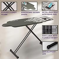 Vista 4 de Extra Large Ironing Board with Large Hang Rail and Iron Rest in 63" L x 20" W (with Iron Rest)