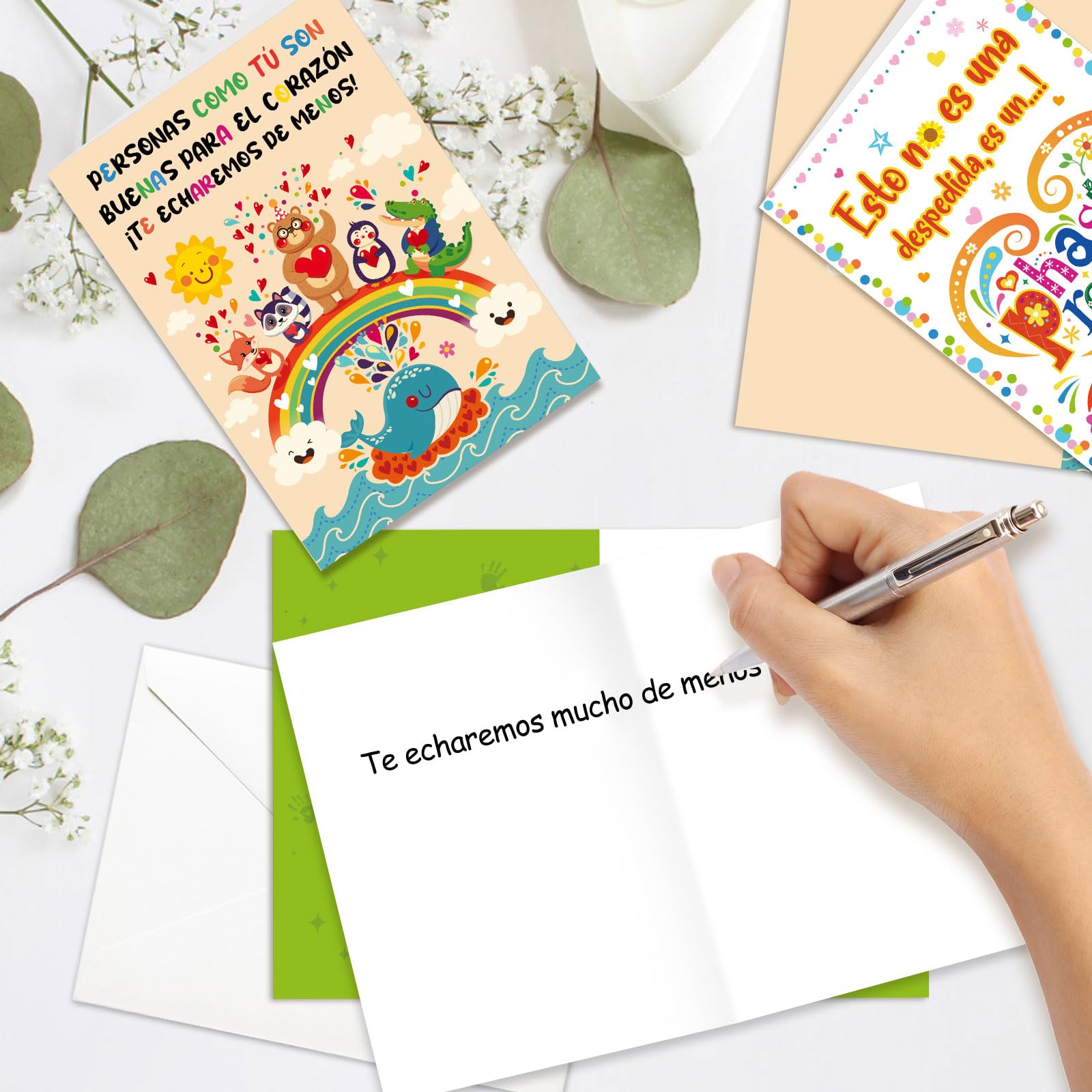 HOWAF 6pcs Carte D'adieu, Carte D'adieu Avec Enveloppe Pour Ami, Collegue, Cadeau D'adieu