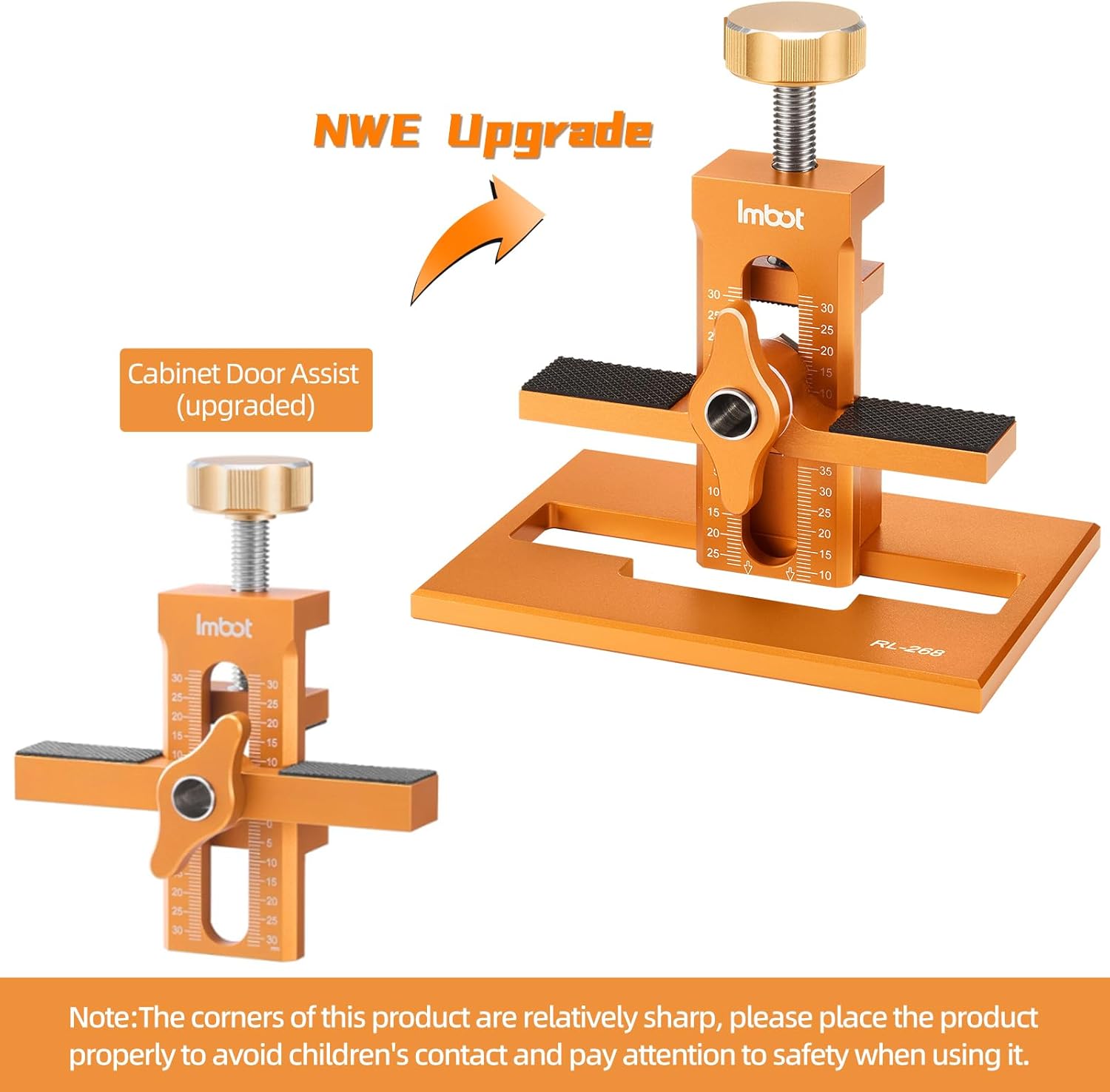 Imbot Cabinet Door Mounting Jig &With Base 3-In-1 Cabinet Door Installation Positioner For Most Cabinet Doors, Easy Alignment, Easily Adjustable Aluminum Cabinet Hardware Jig With Drill Bits - Image 7