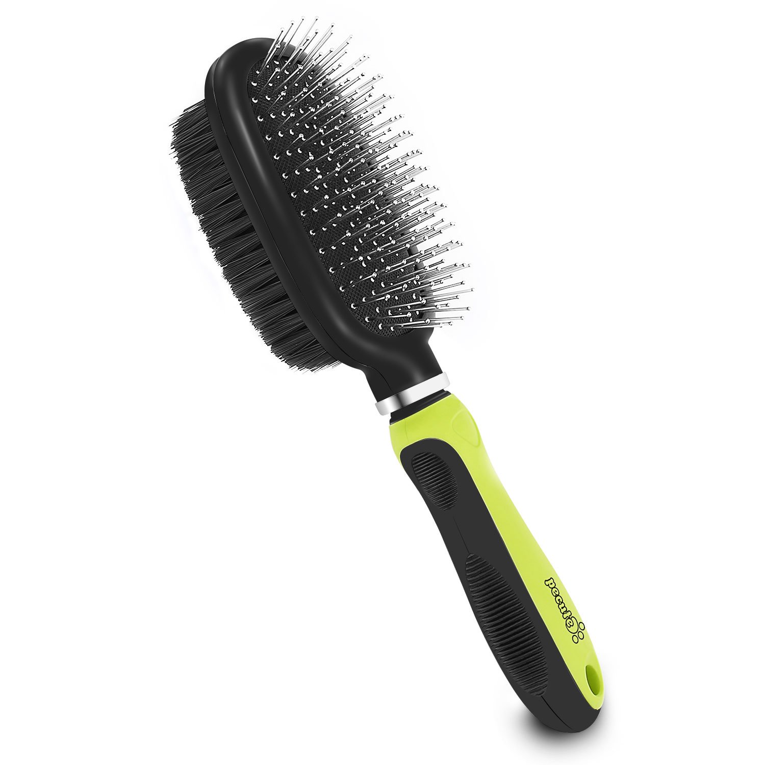 Dog Brush pecute Double Sided Pin & Bristle Pet Brush for Dogs & Cats Grooming Comb Cleans Pets Shedding & Dirt for Short Medium or Long…