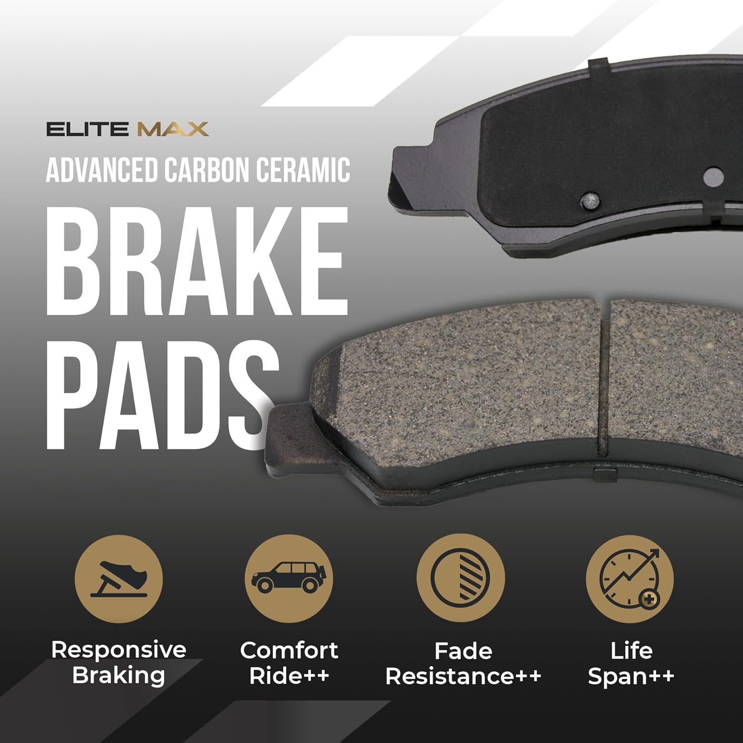 Max Advanced Brakes Front Brake Kit Compatible With 2011-2016 2017 2018 2019 Ford Explorer Flex Taurus w/12.80" Rotor Replacement Drilled Slotted Black Coated Disc Brake Rotors and Ceramic Brake Pads