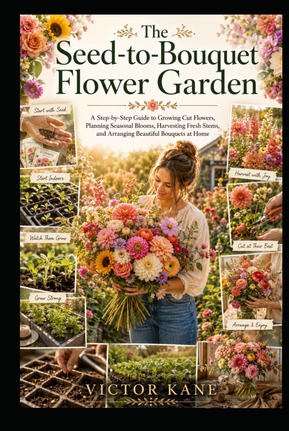 The Seed-to-Bouquet Flower Garden: A Step-by-Step Guide to Growing Cut Flowers, Planning Seasonal Blooms, Harvesting Fresh Stems, and Arranging Beautiful Bouquets at Home