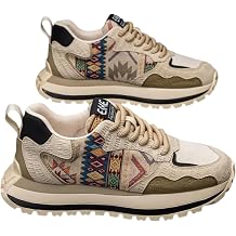 Men's Embroidered Low Top Lace Up Sneakers - Casual for All Seasons
