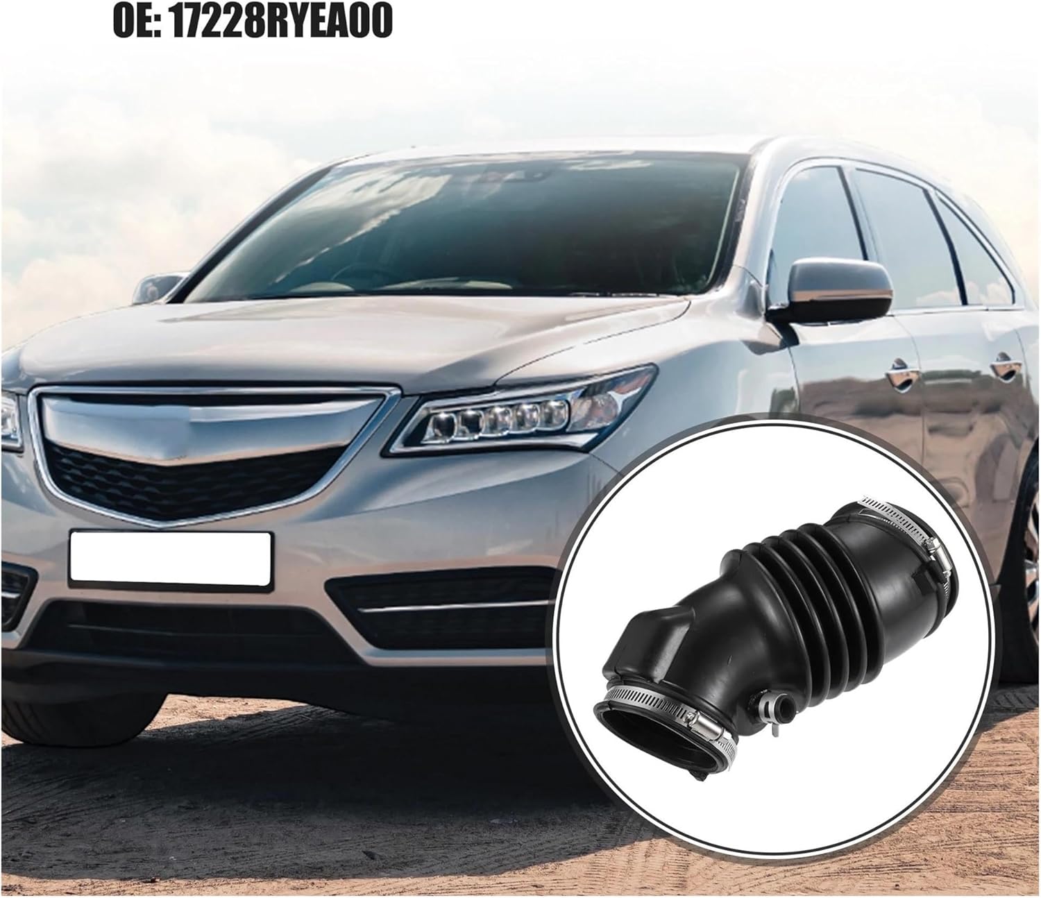 17228RYEA00 For MDX Car Intake Hose Replacement Air Filter Intake Hose Pipe 2007-2009
