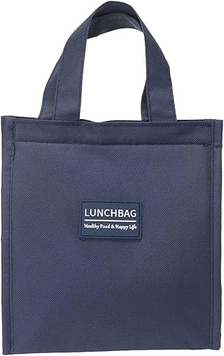 Miniatura 3 de PATIKIL Bolsas de almuerzo aisladas, 8 x 5 x 9 pulgadas, bolsas Bento reutilizables térmicas, bolsas portátiles para alimentos para hombres y