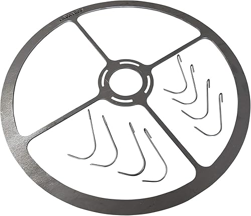 LavaLock - Percha de acero de 316 pulgadas con 8 ganchos de acero inoxidable para Weber Smokey Mountain o 55 galones UDS